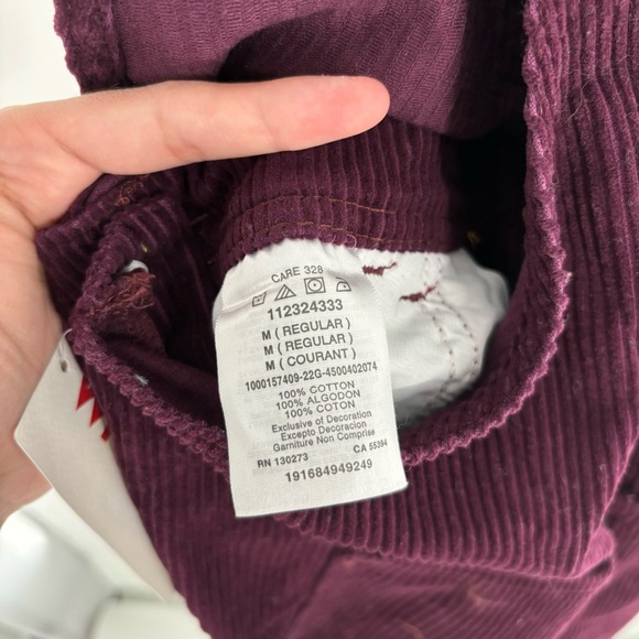 New! Wrangler Overall Dress Corduroy Style Pockets Skirtall Western Size Medium - Picture 6 of 11